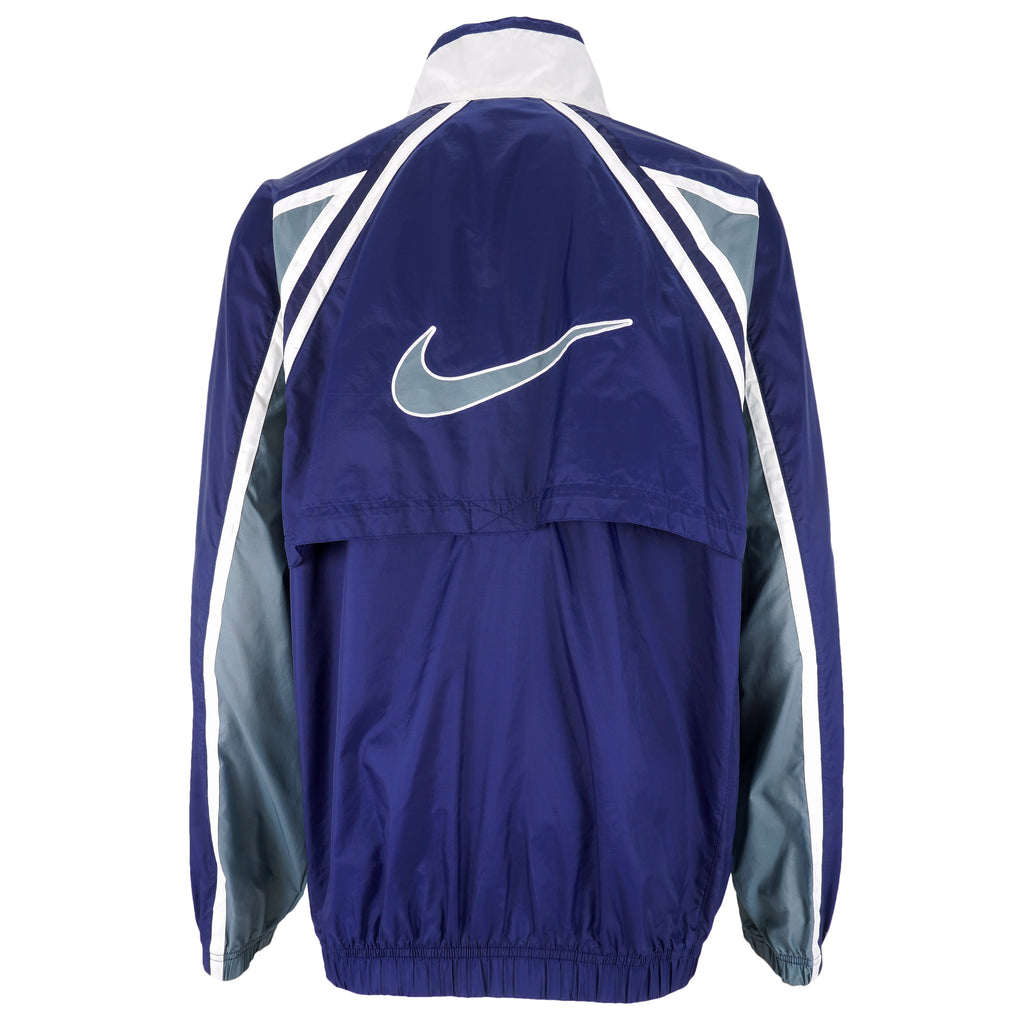 Nike - Blue Zip-Up Windbreaker 1990s X-Large Vintage Retro