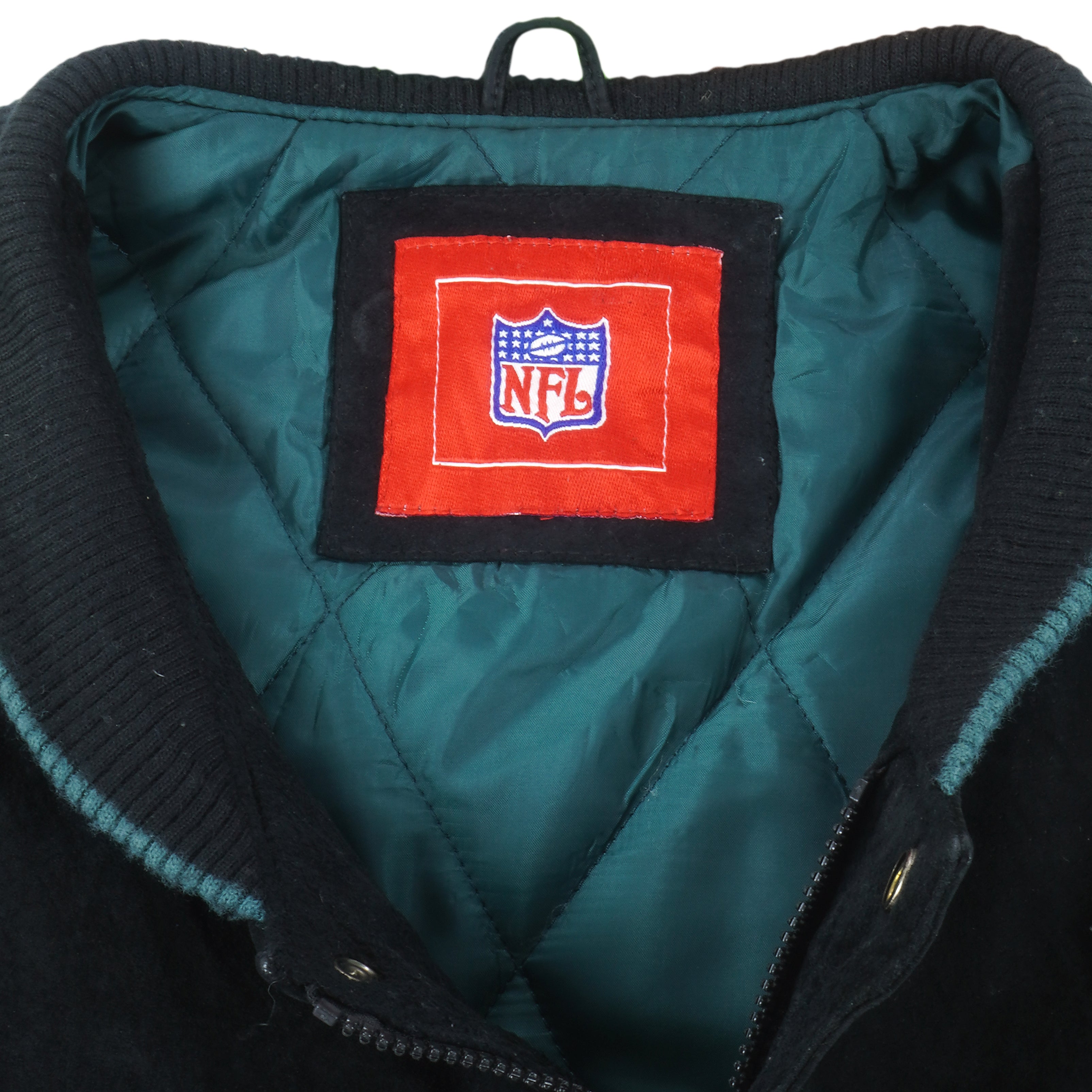 VTG 90s Philadelphia Eagles Starter Pullover Jacket 1/4 Zip Pouch