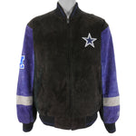 Vintage NFL - Dallas 'Cowboys' Zip-Up Suede Jacket 1990's Large