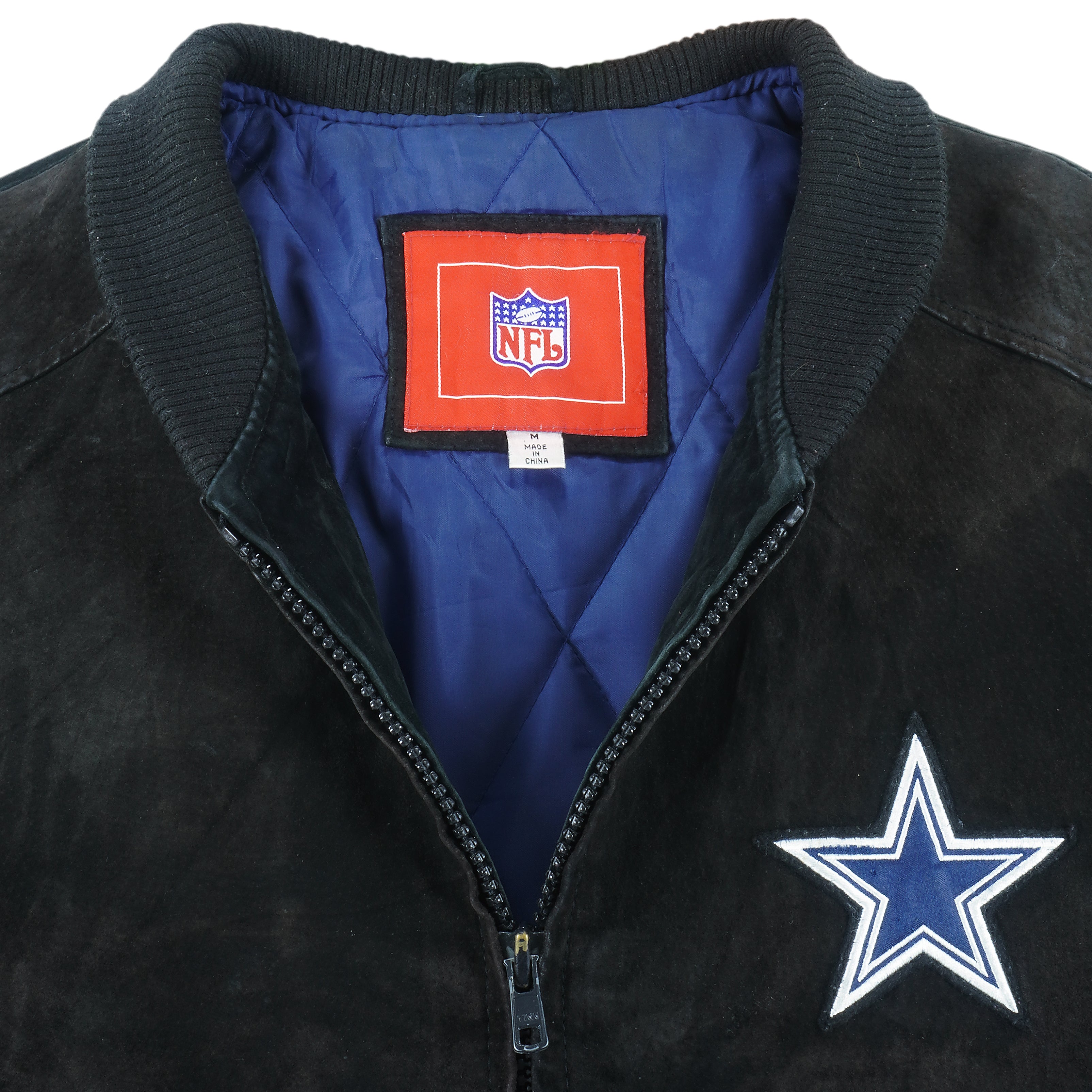 NFL - Dallas Cowboys Zip-Up Suede Jacket 1990s Medium