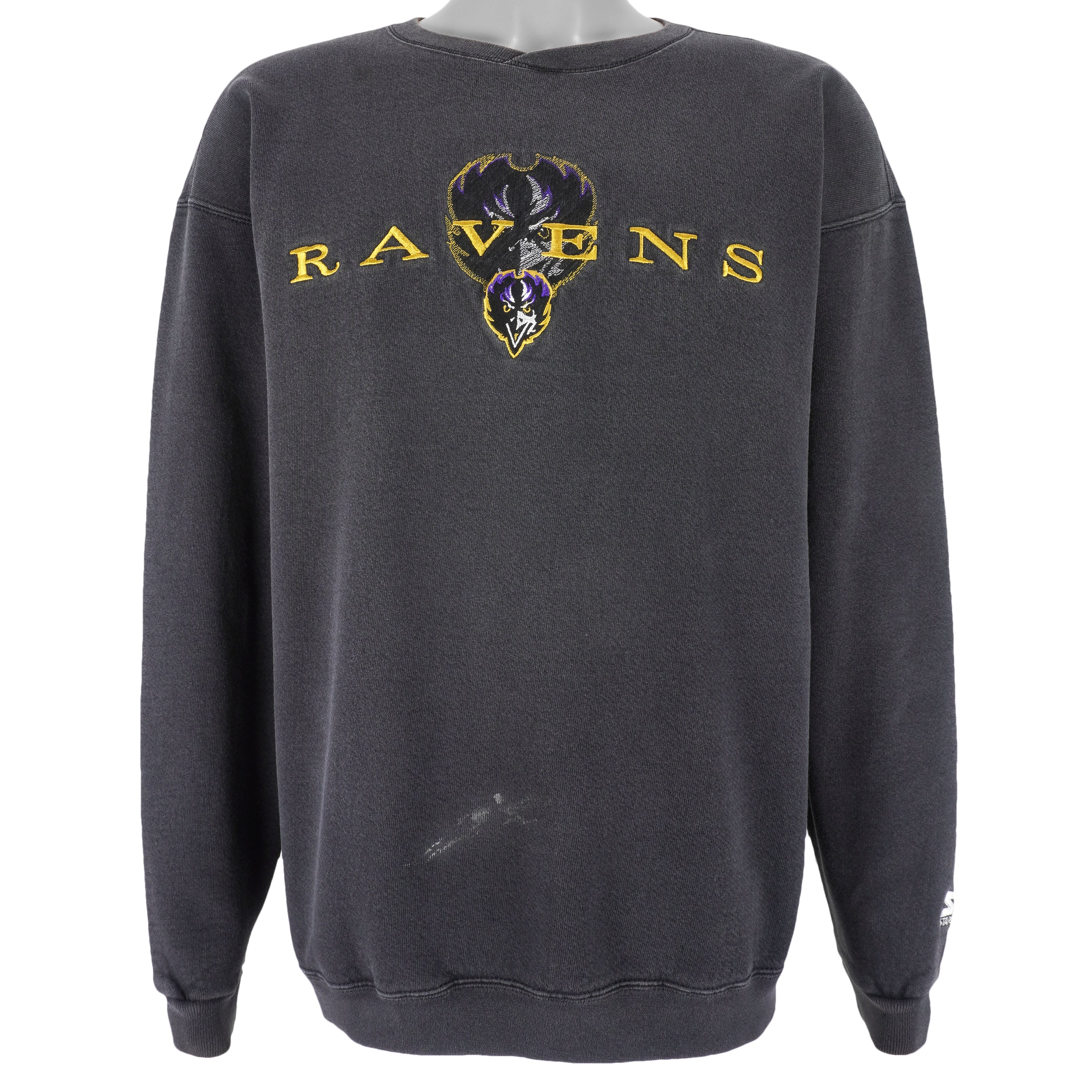 90s Vintage Baltimore Ravens NFL Football T-shirt Faded Black -   Sweden