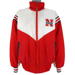 NCAA (Pro Player) - Red & White Nebraska Huskers Jacket 1990s Large Vintage Retro