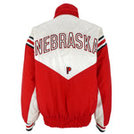 NCAA (Pro Player) - Red & White Nebraska Huskers Jacket 1990s Large Vintage Retro