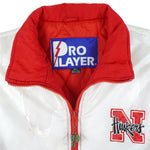 NCAA (Pro Player) - Red & White Nebraska Huskers Jacket 1990s Large Vintage Retro