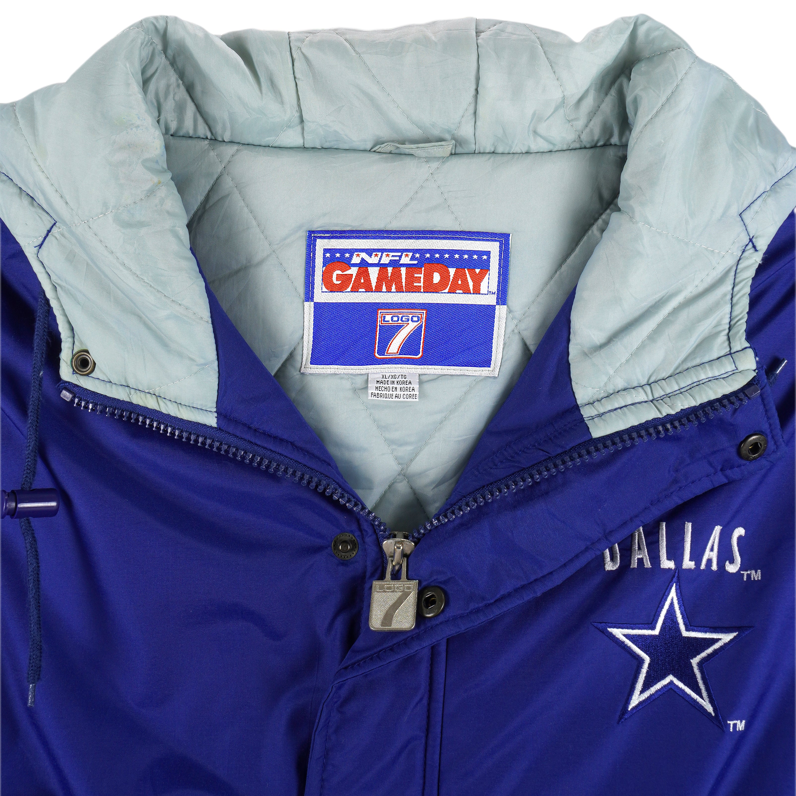 90s kids size dallas cowboys logo 7 jacket size small – Recollect Ltd.