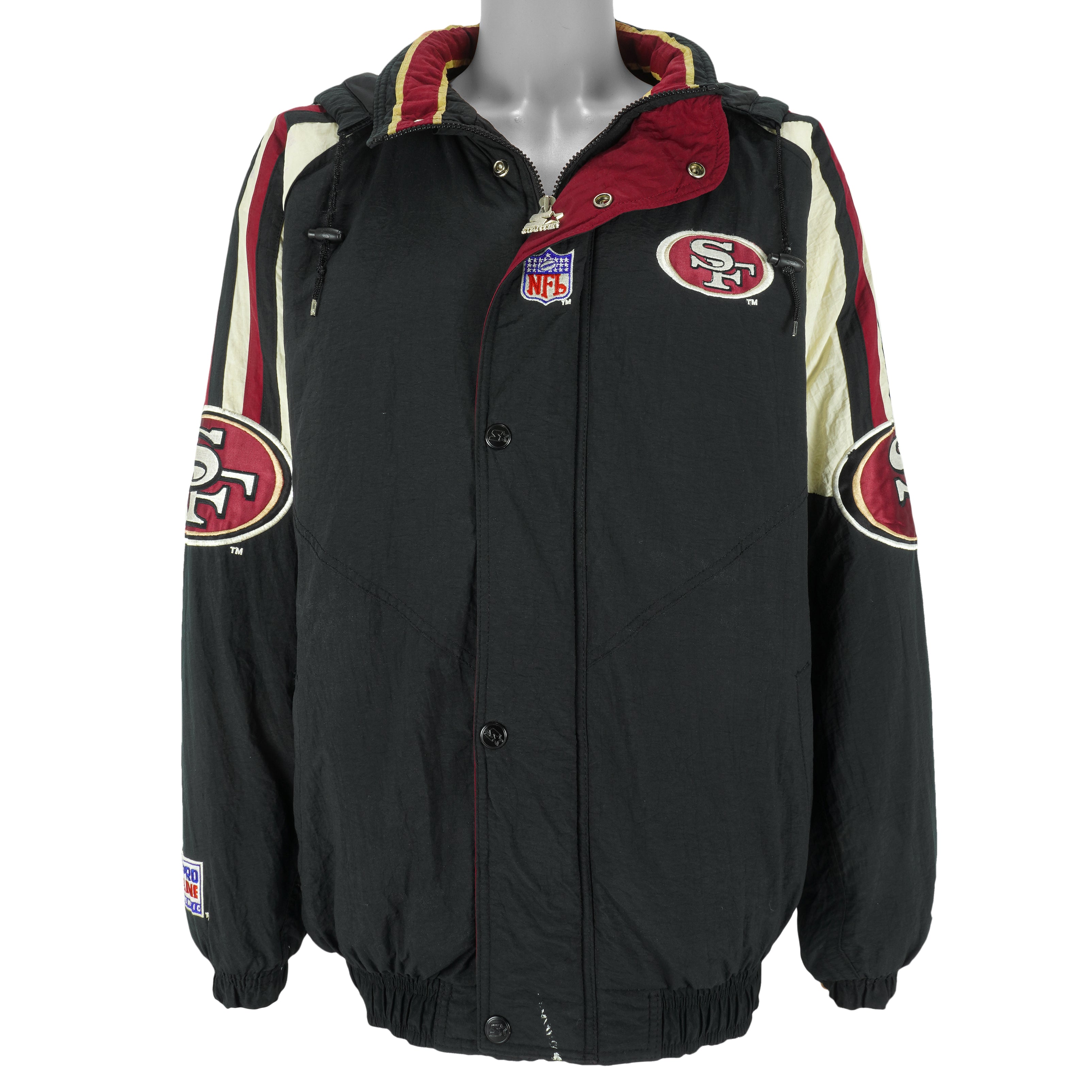 Vintage NFL (Competitor) - San Francisco '49ers' Hooded Jacket 1990's Large  – Vintage Club Clothing