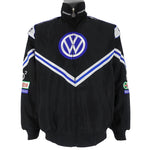 NASCAR - Black Volkswagen Racing Jacket 1990s Large Vintage Retro