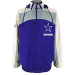 NFL (Apex One) - Dallas Cowboys Hooded Jacket 1990s Large Vintage Retro Football