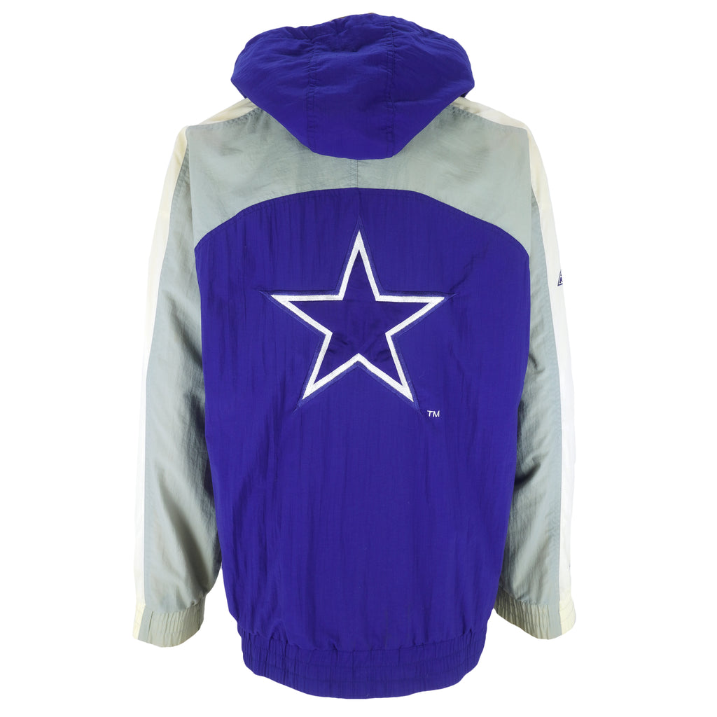 NFL (Apex One) - Dallas Cowboys Hooded Jacket 1990s Large Vintage Retro Football