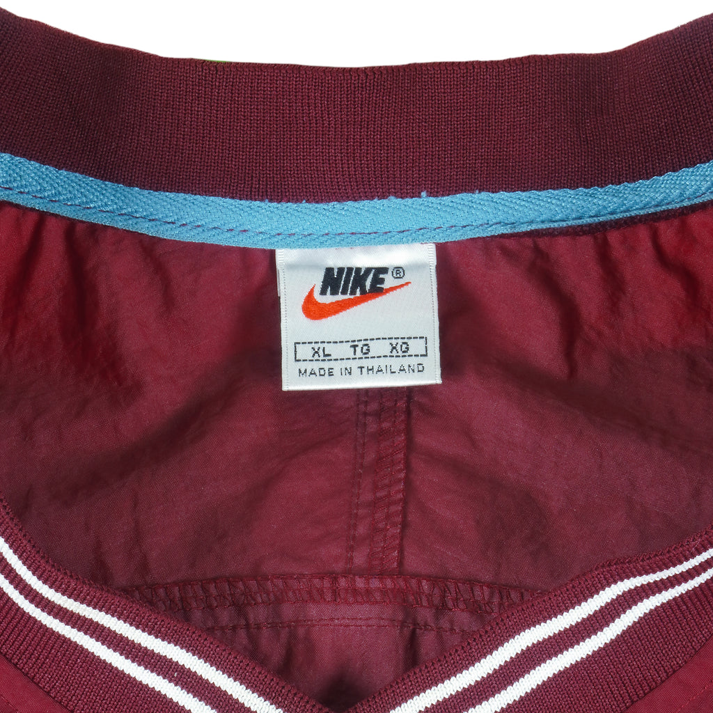 Nike - Red Pullover Windbreaker 1990s X-Large Vintage Retro