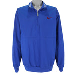 Nike  - Blue 1/4 Zip Big Logo Windbreaker 1990s X-Large Vintage Retro