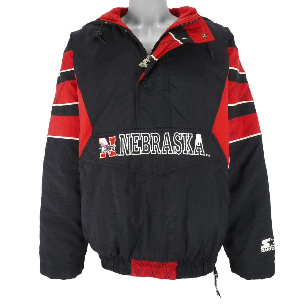 Starter - Red Nebraska Huskers Pullover Jacket 1990s X-Large