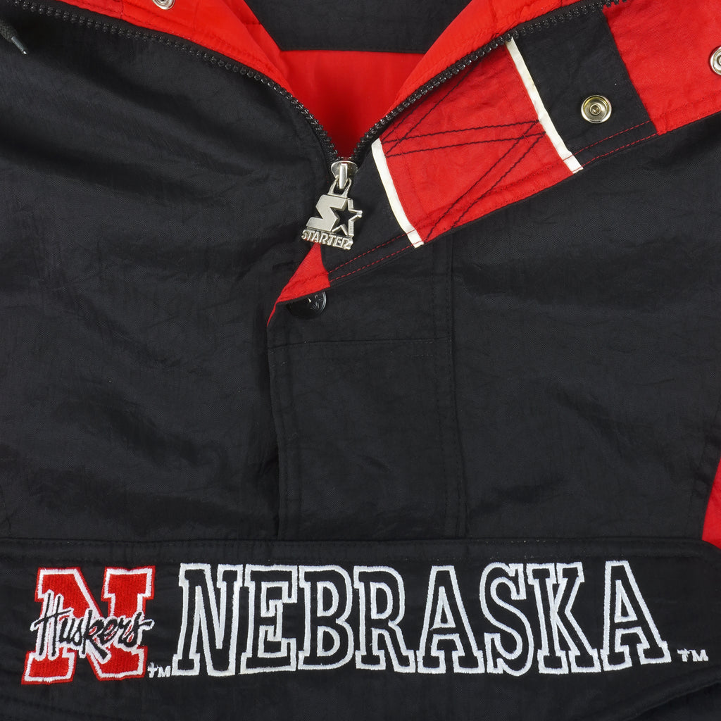 Starter - Red Nebraska Huskers Pullover Jacket 1990s X-Large