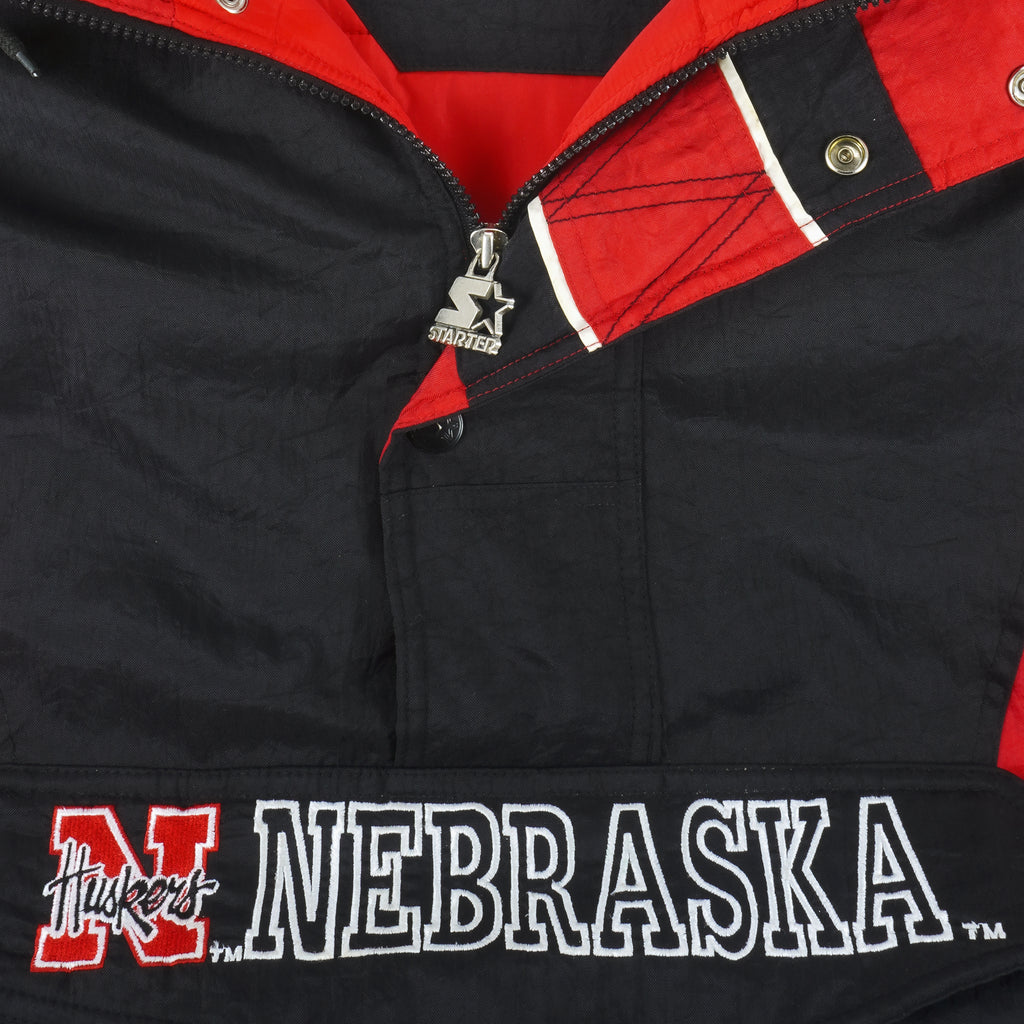 Vintage Starter - Red Nebraska Huskers Pullover Jacket 1990s X-Large –  Vintage Club Clothing