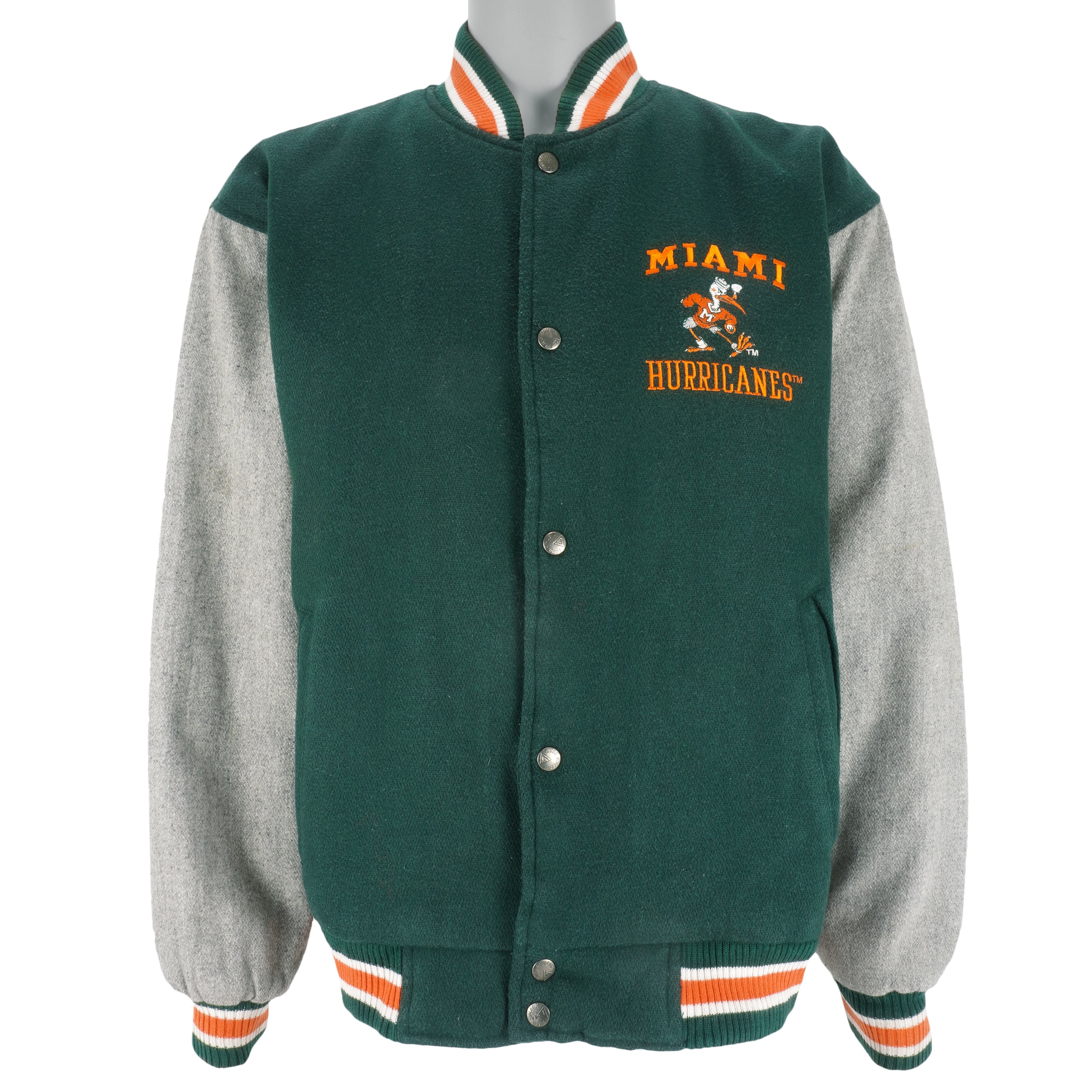 Vintage 90s Starter Miami Dolphins Wool Leather Letterman Varsity Bomber  Jacket