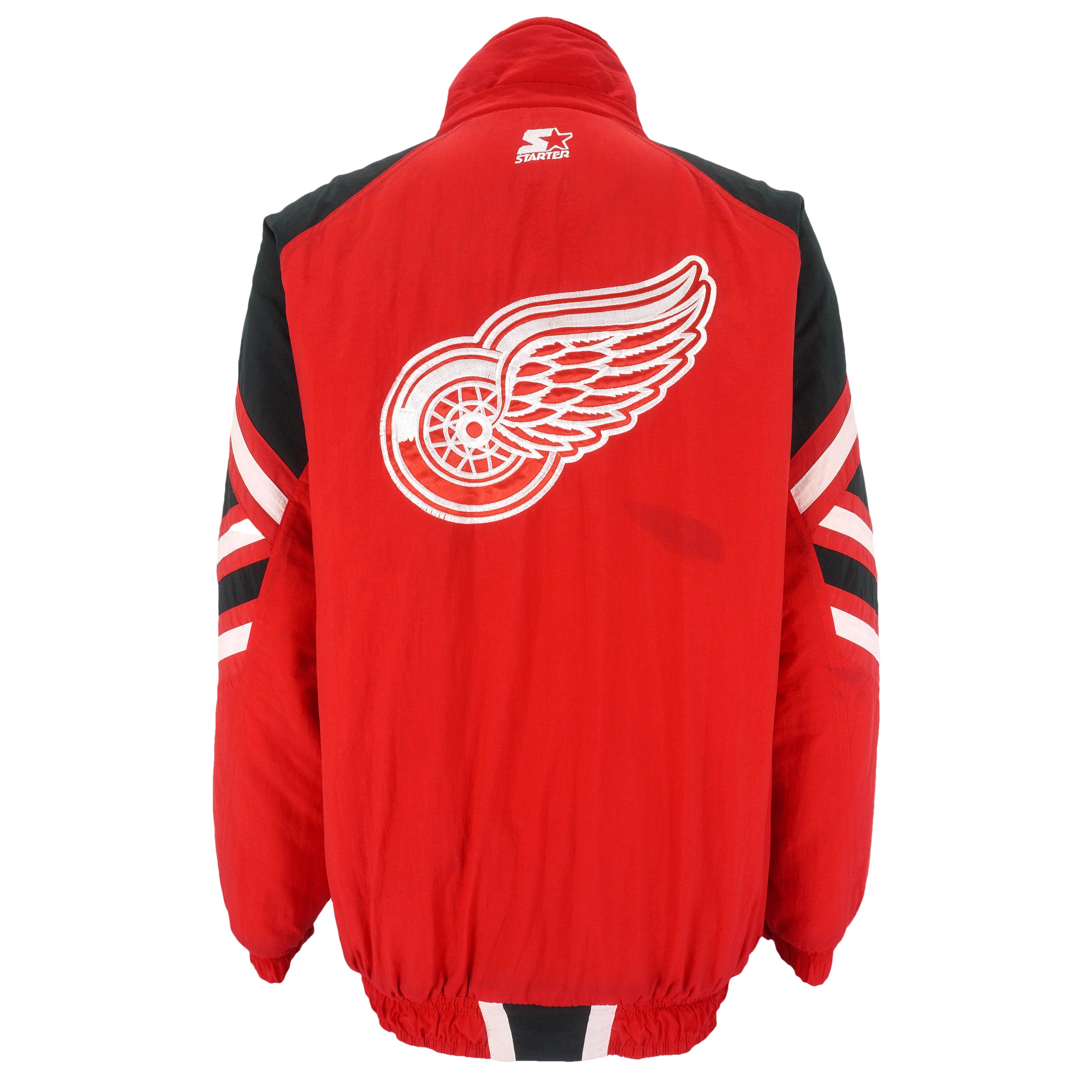 Detroit Red Wings 90's Pro Player Embroidered Leather Jacket