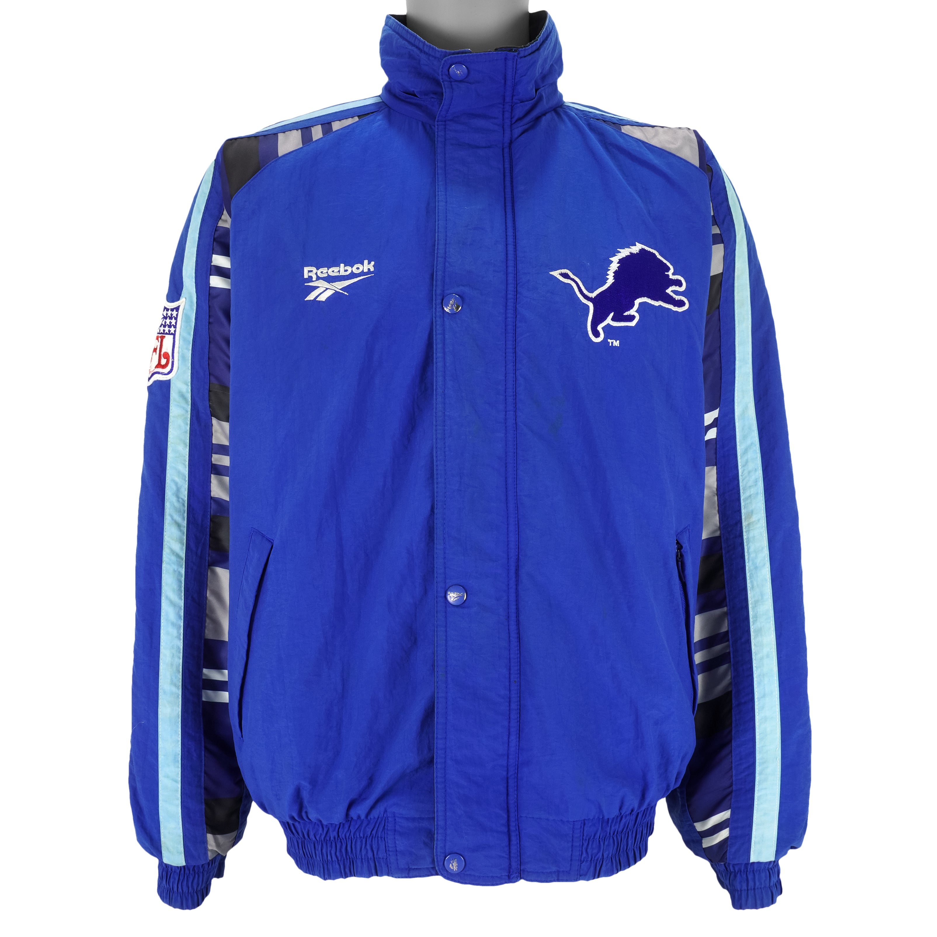 Reebok pro Line Detroit Lions Zip-up Jacket 1990s Medium 