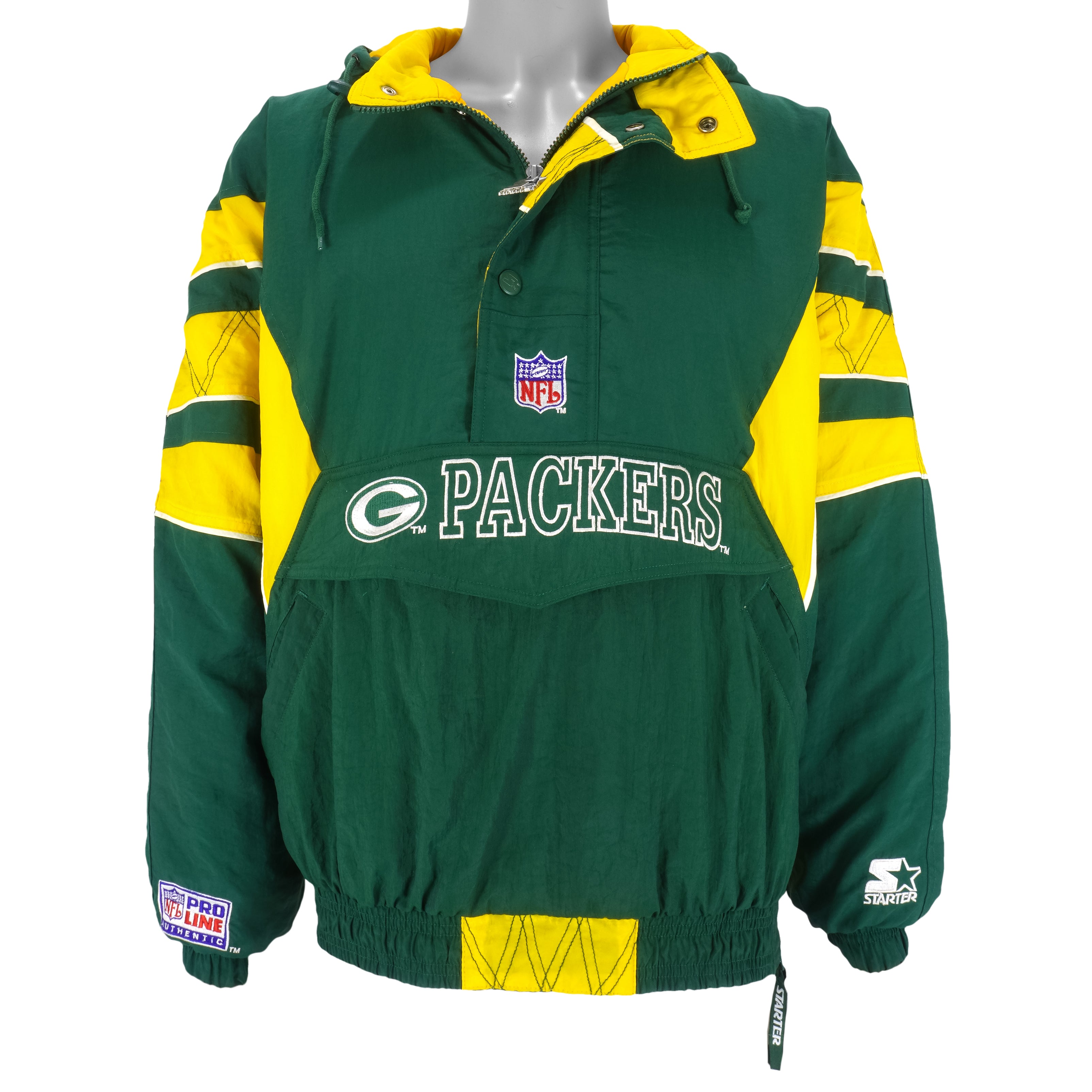 Vintage Green Bay Packers Starter Jacket L 90s USA Made Green NFL