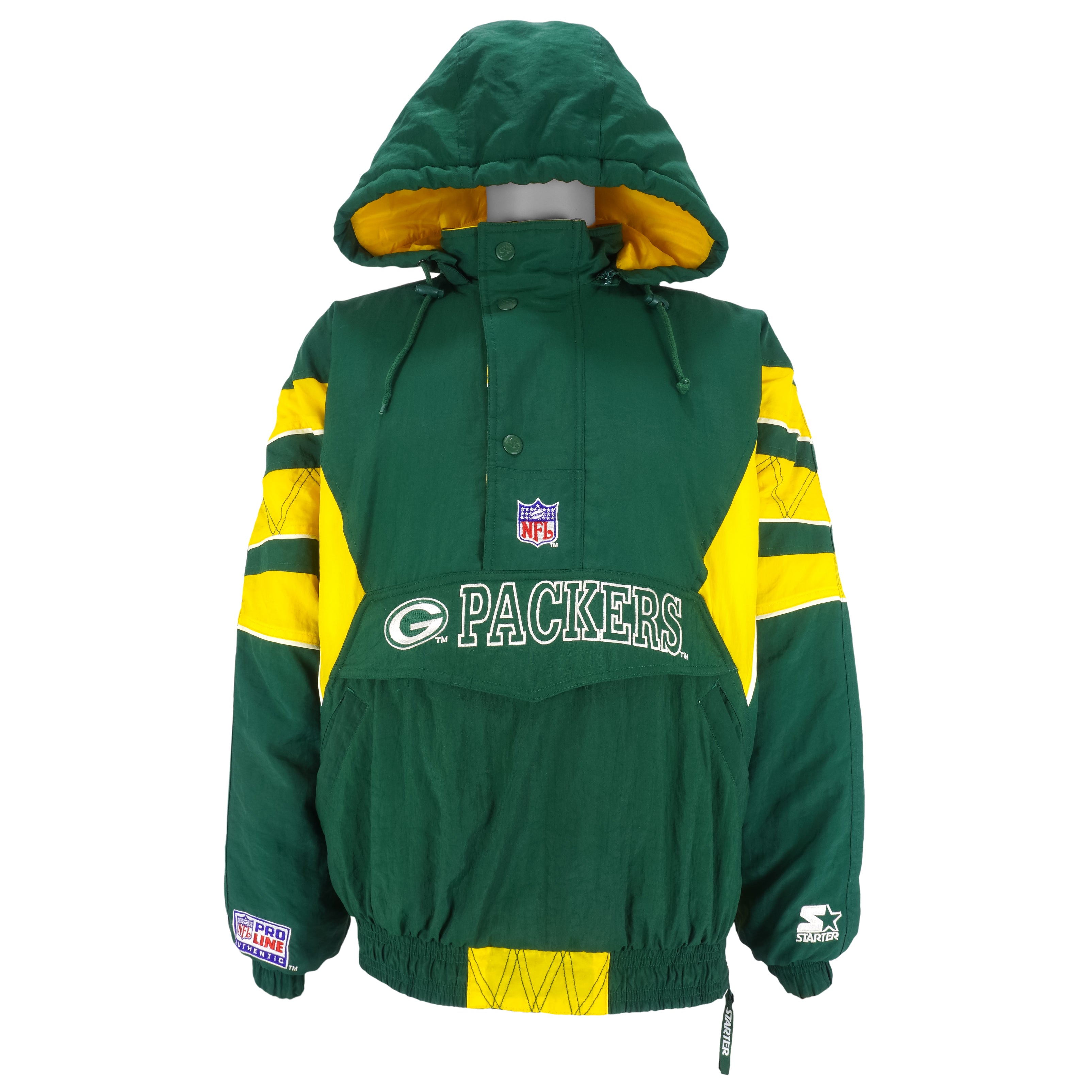 Green Bay Packers Starter Throwback Star Full-Zip Jacket - Green/White