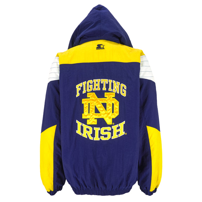 VTG Notre Dame Fighting Irish Starter Lined V-Neck Pullover Jacket