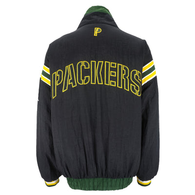 Vintage 90's Green Bay Packers Reversible Leather and Wool Jacket