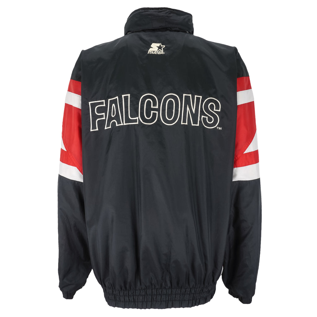 Starter - Atlanta Falcons Zip-Up Windbreaker 1990s Large Vintage Retro Football