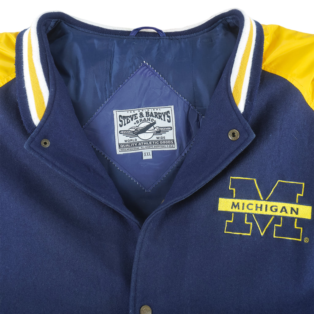 NCAA (Steve & Barrys) - Michigan Wolverines Jacket 1990s XX-Large Vintage Retro Football College