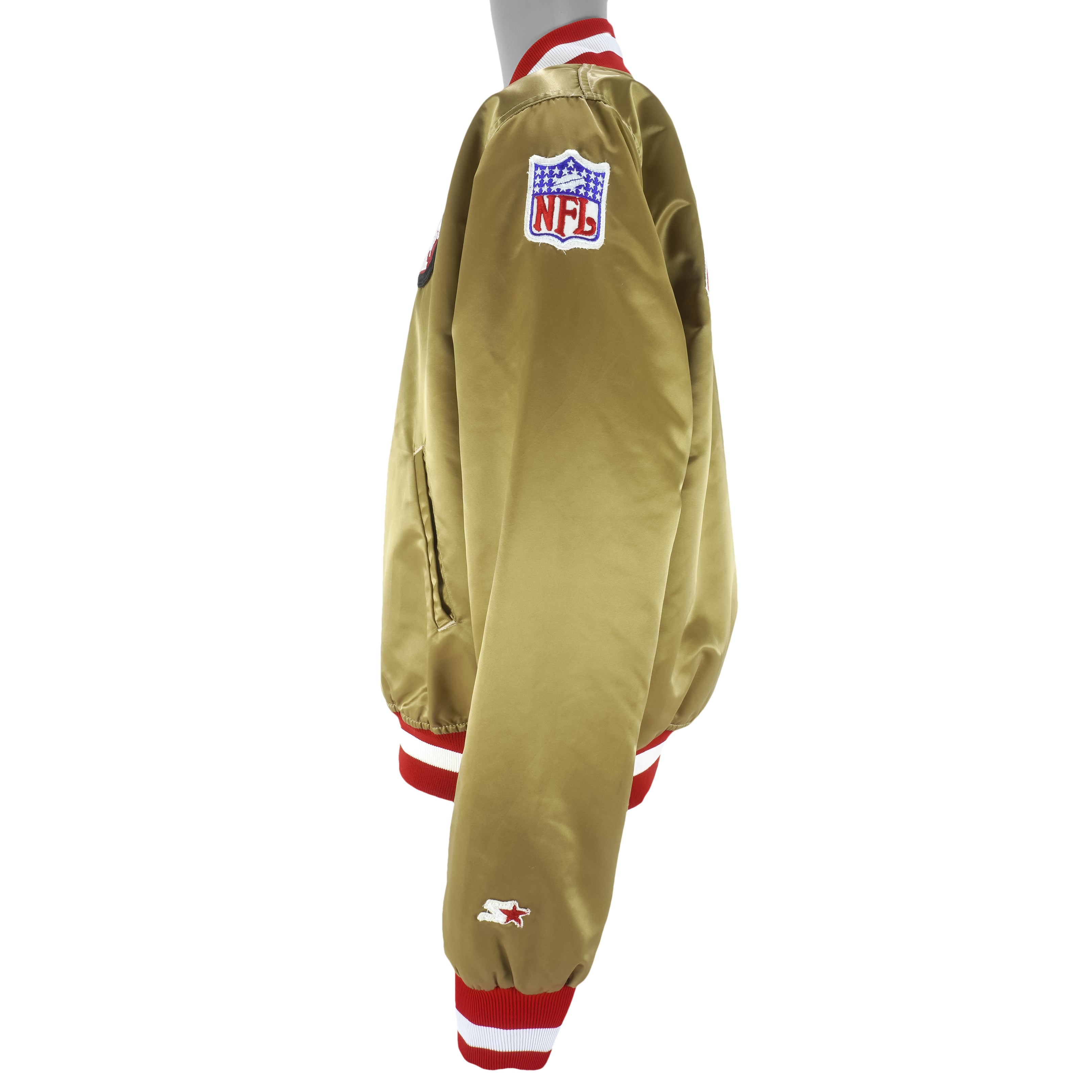 San Francisco 49ers NFL Satin Starter Bomber Jacket - Large – The Vintage  Store