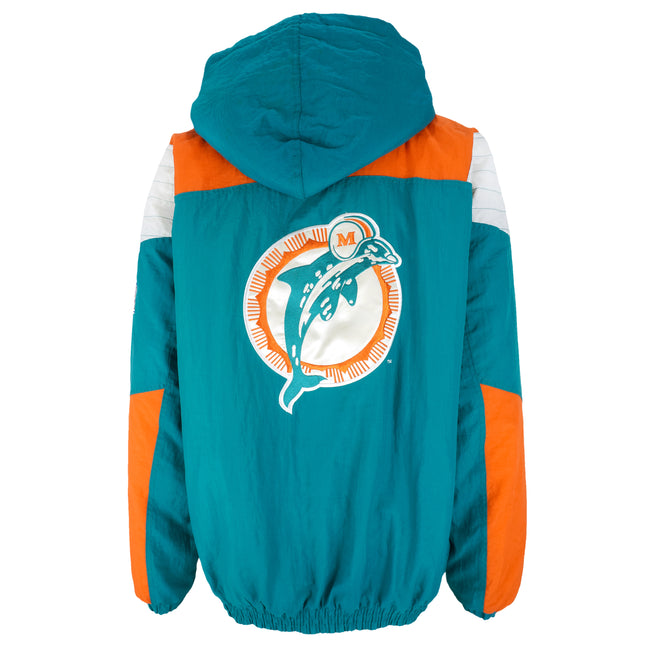 Vintage Starter - Miami 'Dolphins' Spell-Out Hooded Jacket 1990's Large –  Vintage Club Clothing