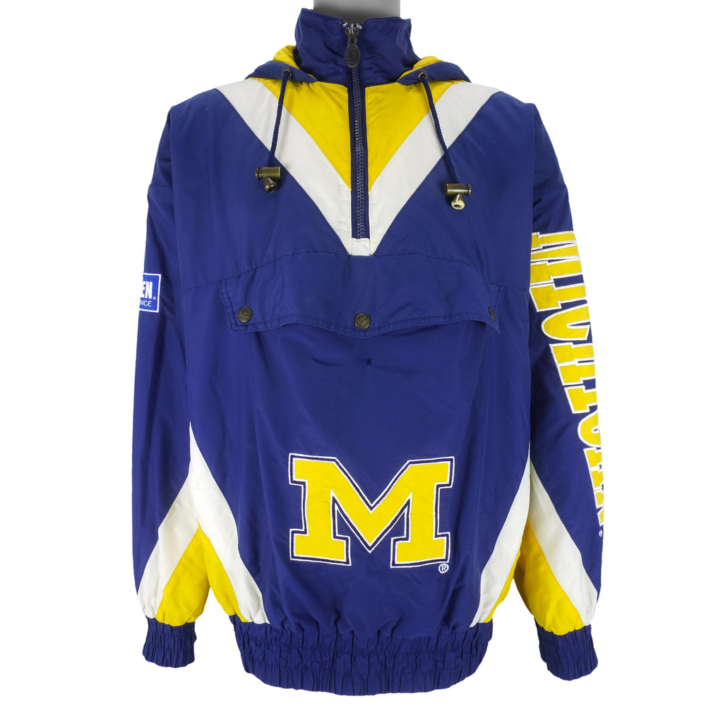 NCAA (Lee) - Michigan Big Spell-Out Hooded Jacket 1990s X-Large Vintage Retro College