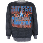 NFL (Tultex) - Houston Oilers, AFC Central Champions Sweatshirt 1993 X-Large Vintage Retro Football