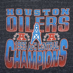NFL (Tultex) - Houston Oilers, AFC Central Champions Sweatshirt 1993 X-Large Vintage Retro Football