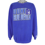 Starter - Duke University Blue Devils Crew Neck Sweatshirt 1990s X-Large
