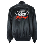 Nascar (Bridgeport) - Ford Racing Spell-Out Satin Jacket 1990s Large Vintage Retro