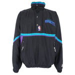 Vintage 90s Nylon Colour-Block Purple Starter Charlotte Hornets NBA 1/2 Zip  Hooded Windbreaker Jacket - Medium– Domno Vintage