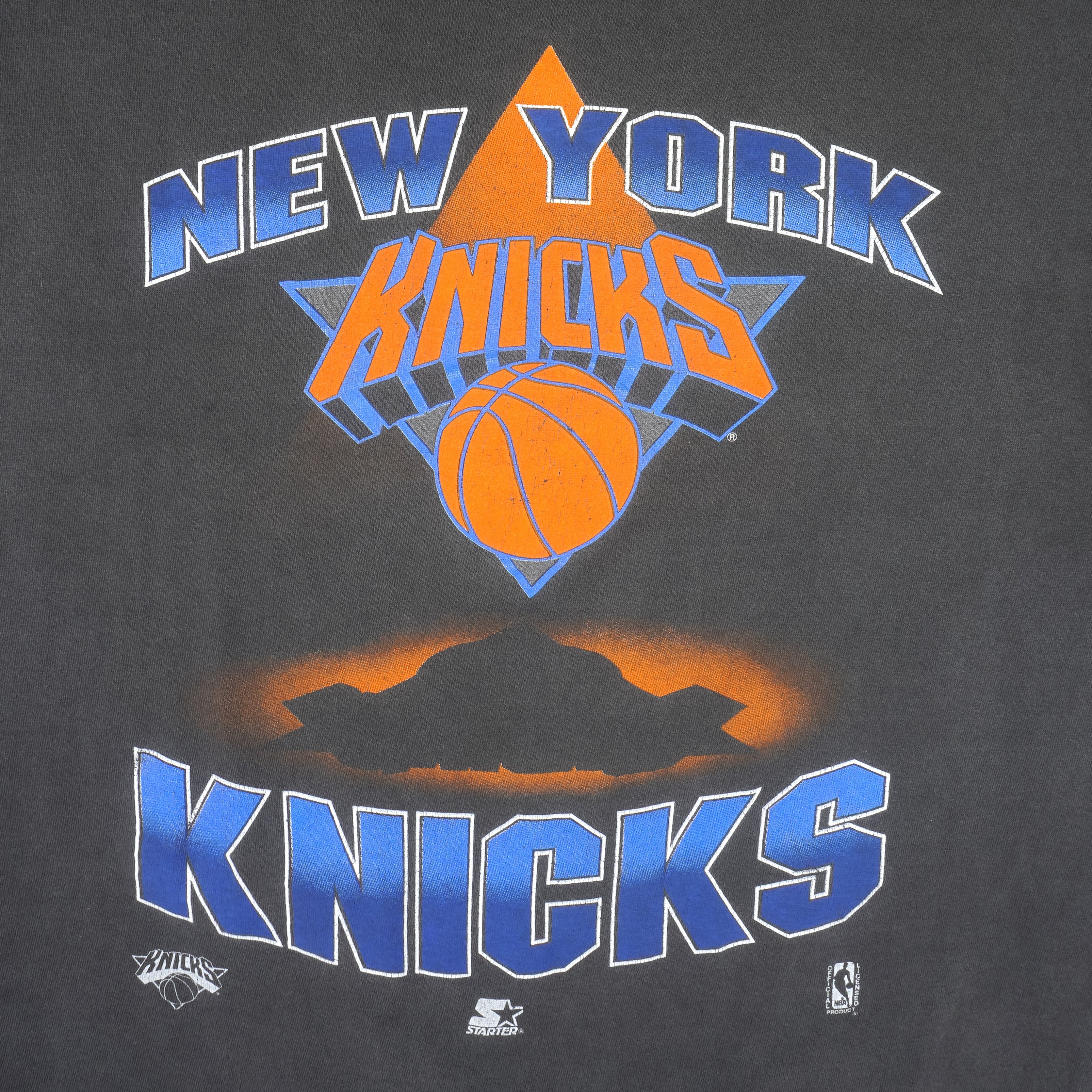 NBA NEW YORK KNICKS USA BASKETBALL JACKET VINTAGE SIZE L NUTMEG