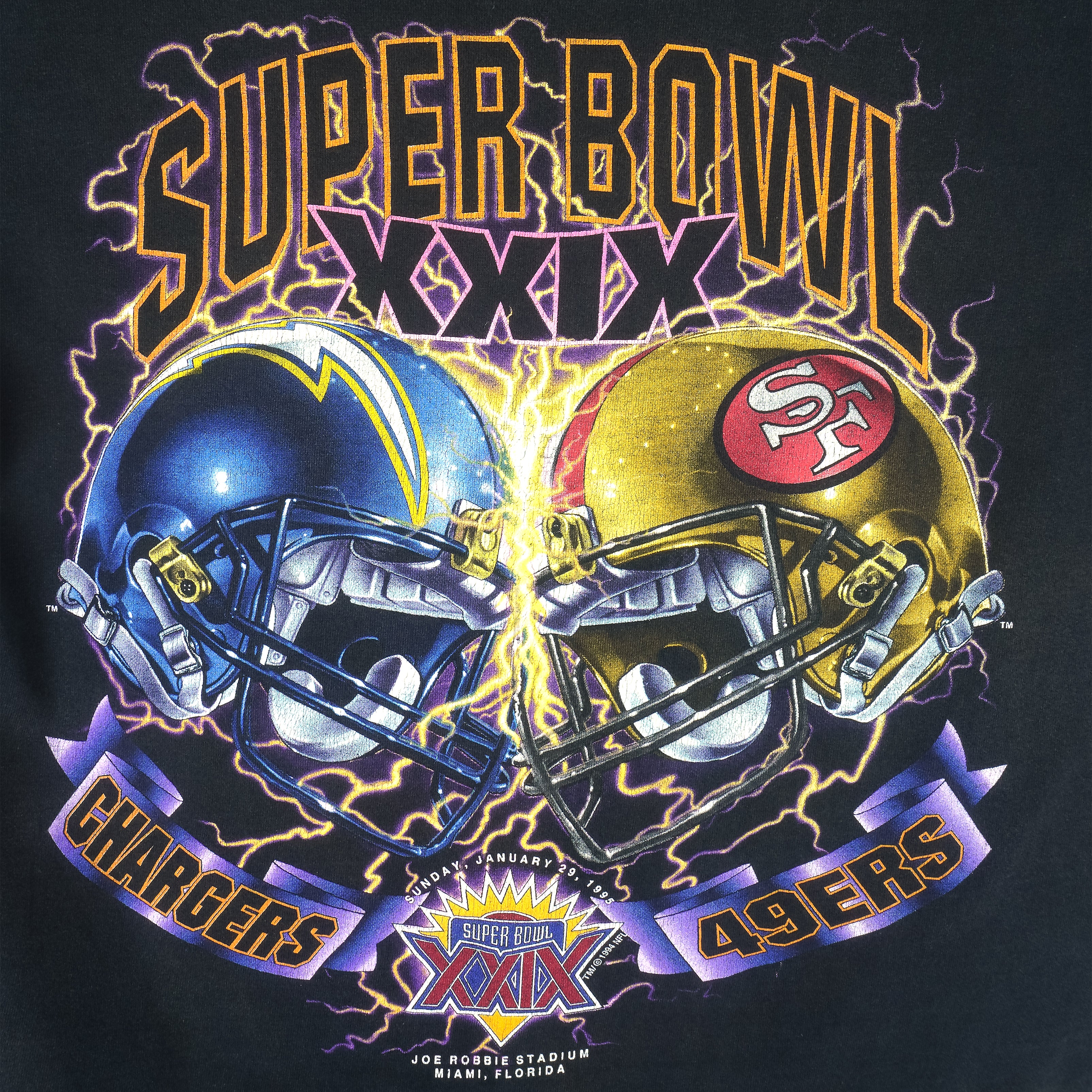 1995 San Francisco 49ers Super Bowl XXIX Champions T-Shirt - Large