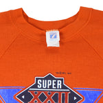 NFL (Logo 7) - Denver Broncos, AFC Champions Crew Neck Sweatshirt 1987 Large Vintage Retro