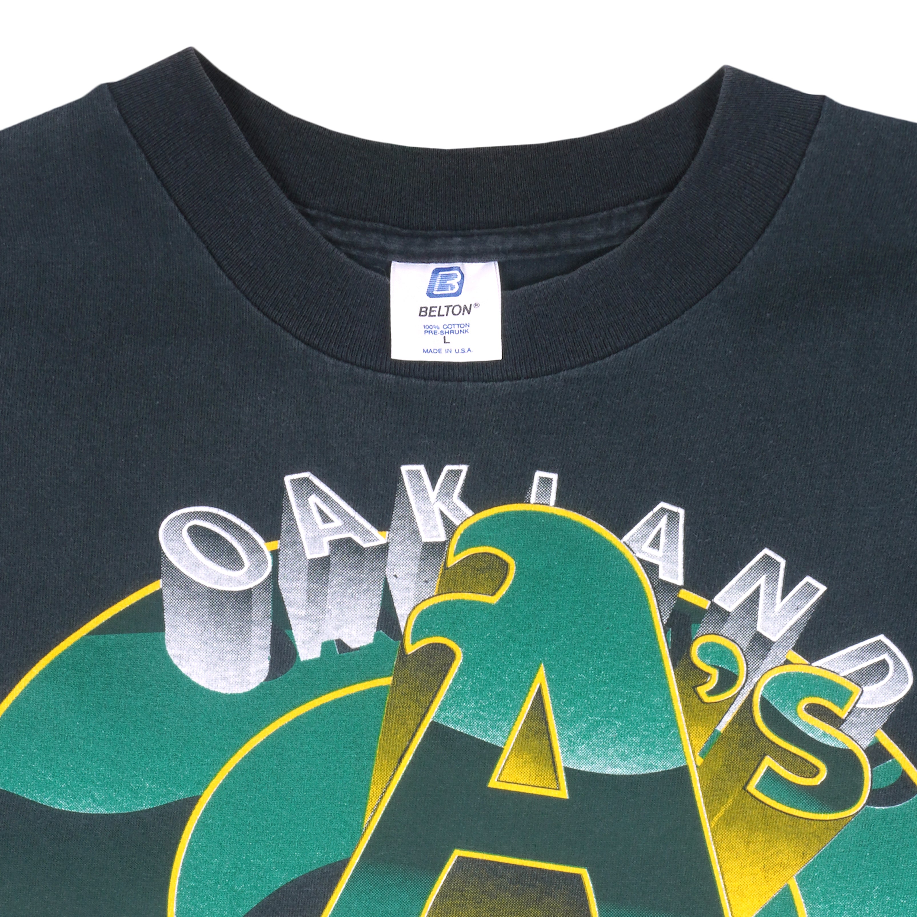 Vintage 90s Stone Nutmeg MLB Oakland Athletics Single Stitch T