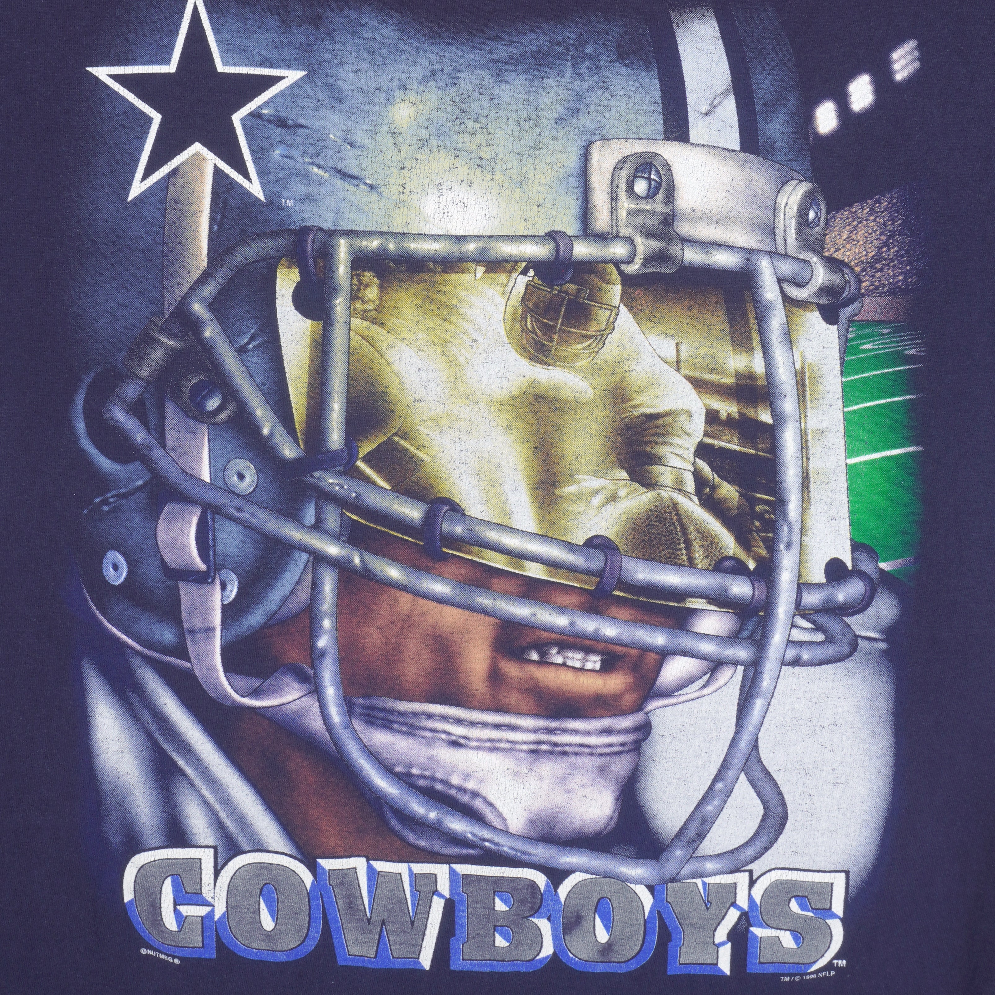 DALLAS COWBOYS VINTAGE 90s NFL FOOTBALL HELMET SWEATSHIRT LARGE