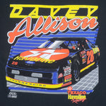 NASCAR - Black Davey Allison #28 T-Shirt 1990s X-Large Vintage Retro