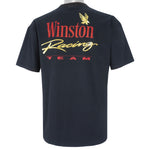 NASCAR - Black Winston Racing Team T-Shirt 1990s X-Large Vintage Retro