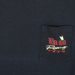 NASCAR - Black Winston Racing Team T-Shirt 1990s X-Large Vintage Retro