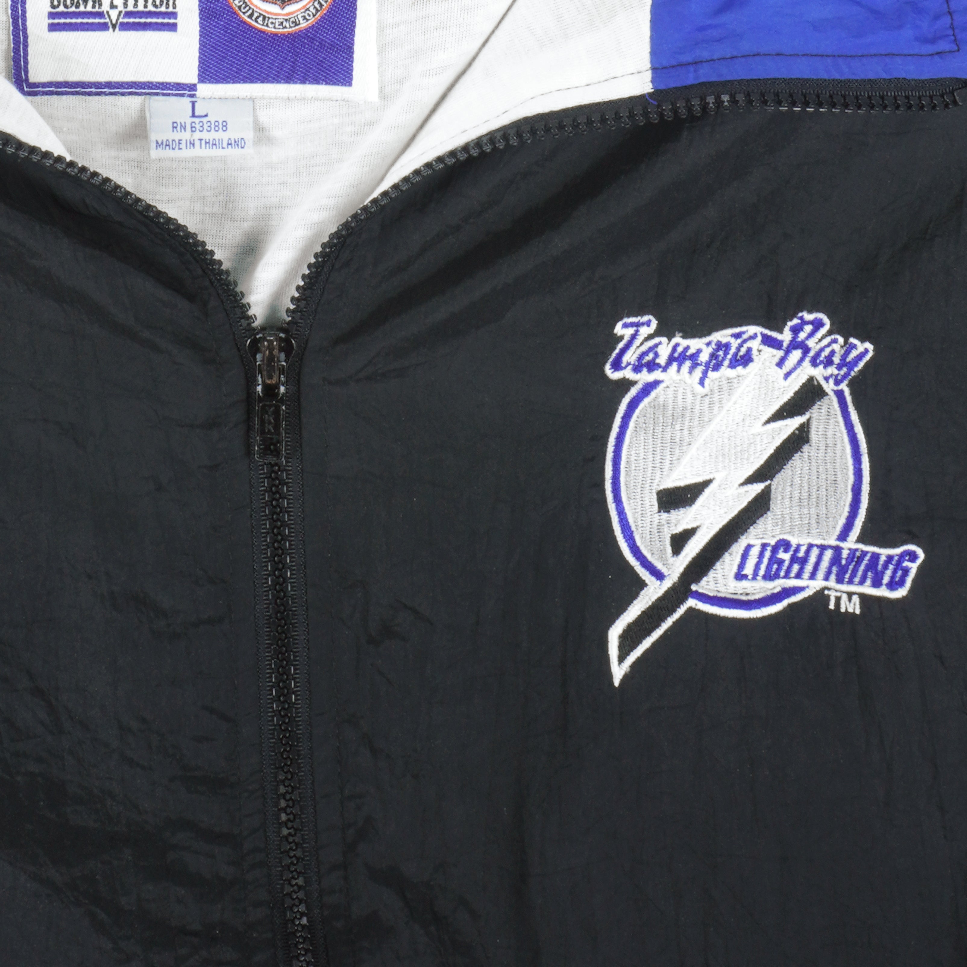 Vintage Tampa Bay Lightning Jacket Competitor Hockey NHL Size Large Florida  FL 1990's 90's Windbreaker Light Jacket Rain