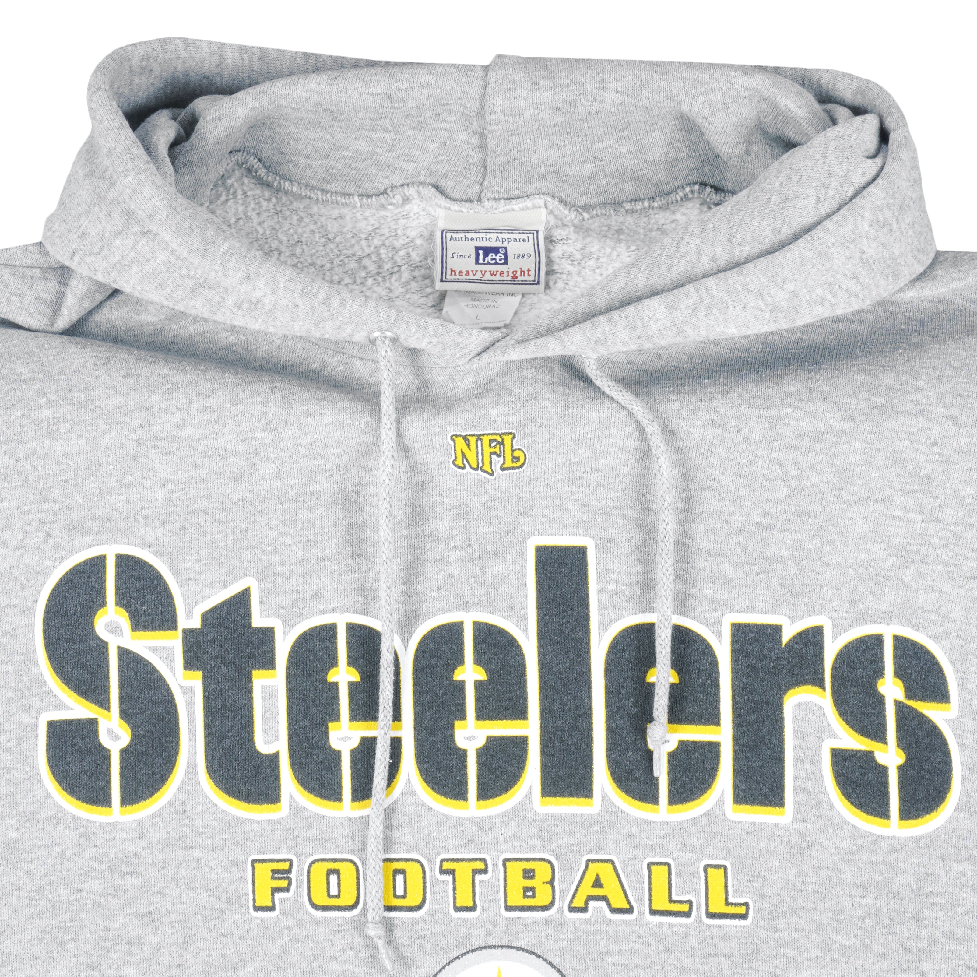 Vintage Lee Sport Pittsburgh Steelers Embroidered Hoodie Sweatshirt Medium