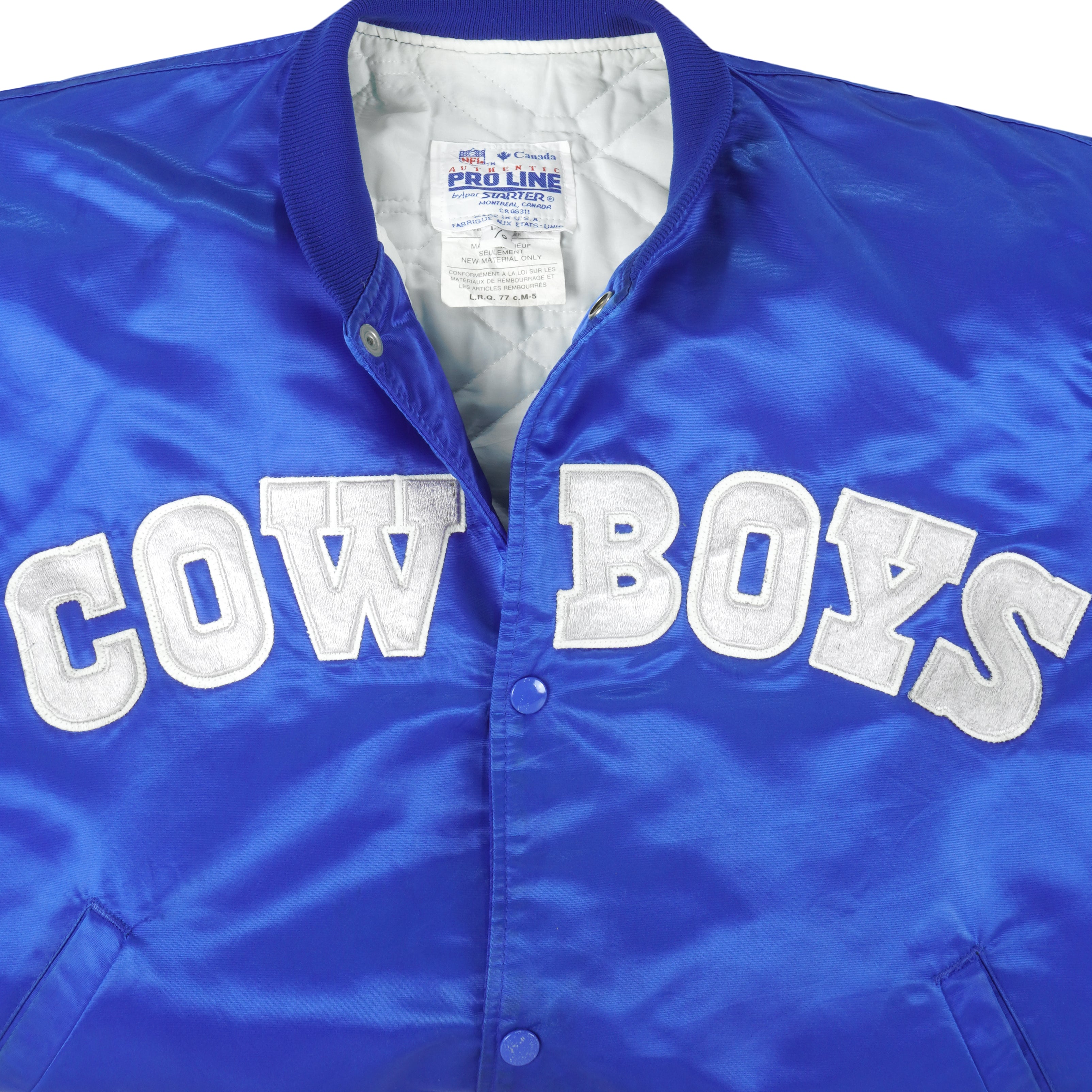 Vintage Starter Dallas Cowboys Jacket Youth Large Blue -   India