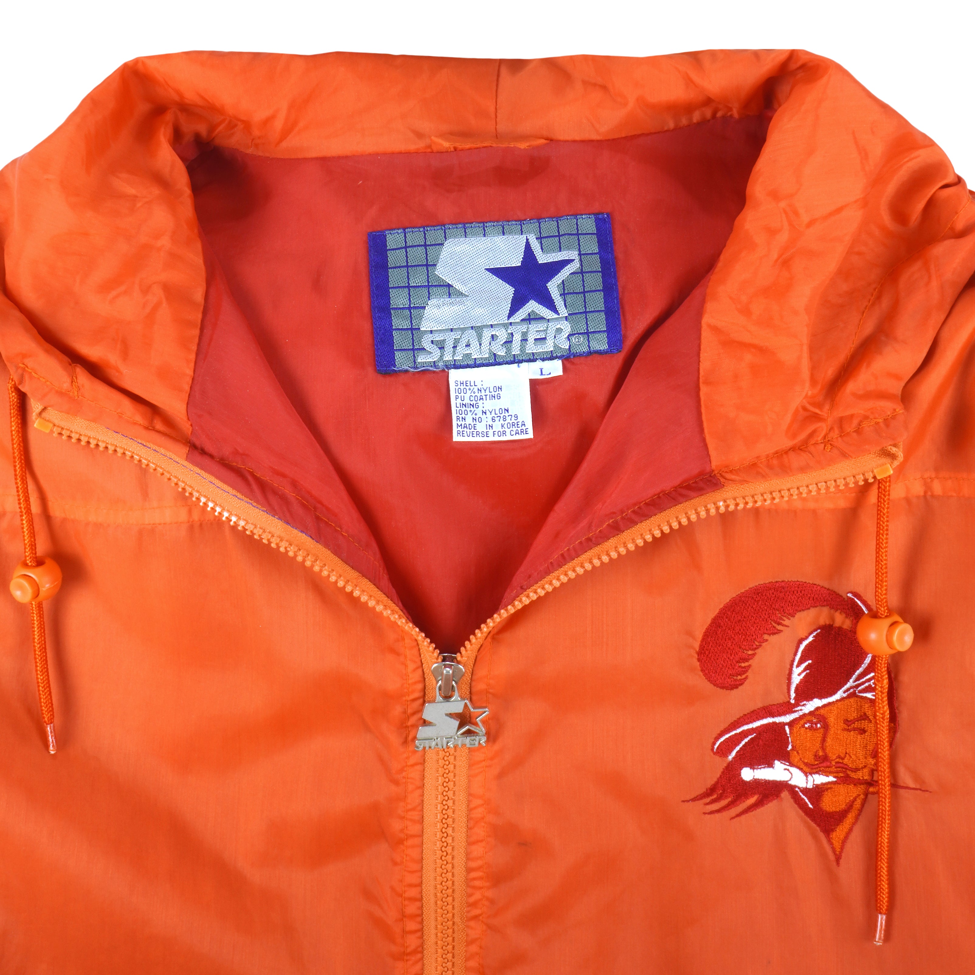 Red and Orange Starter Tampa Bay Buccaneers Hooded Jacket