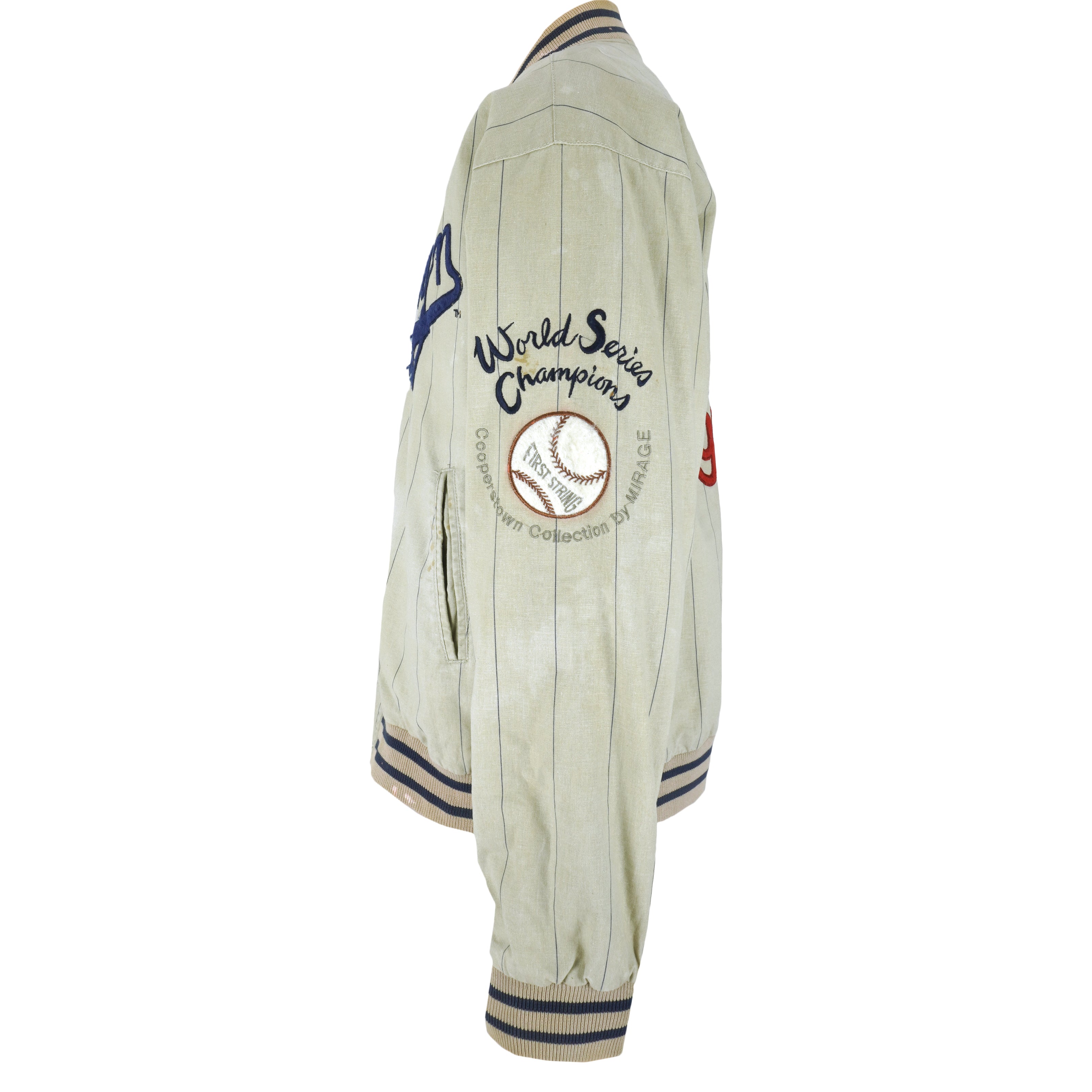 BROOKLYN DODGERS Vintage STARTER Cooperstown Collection Baseball Jacket.  Size L