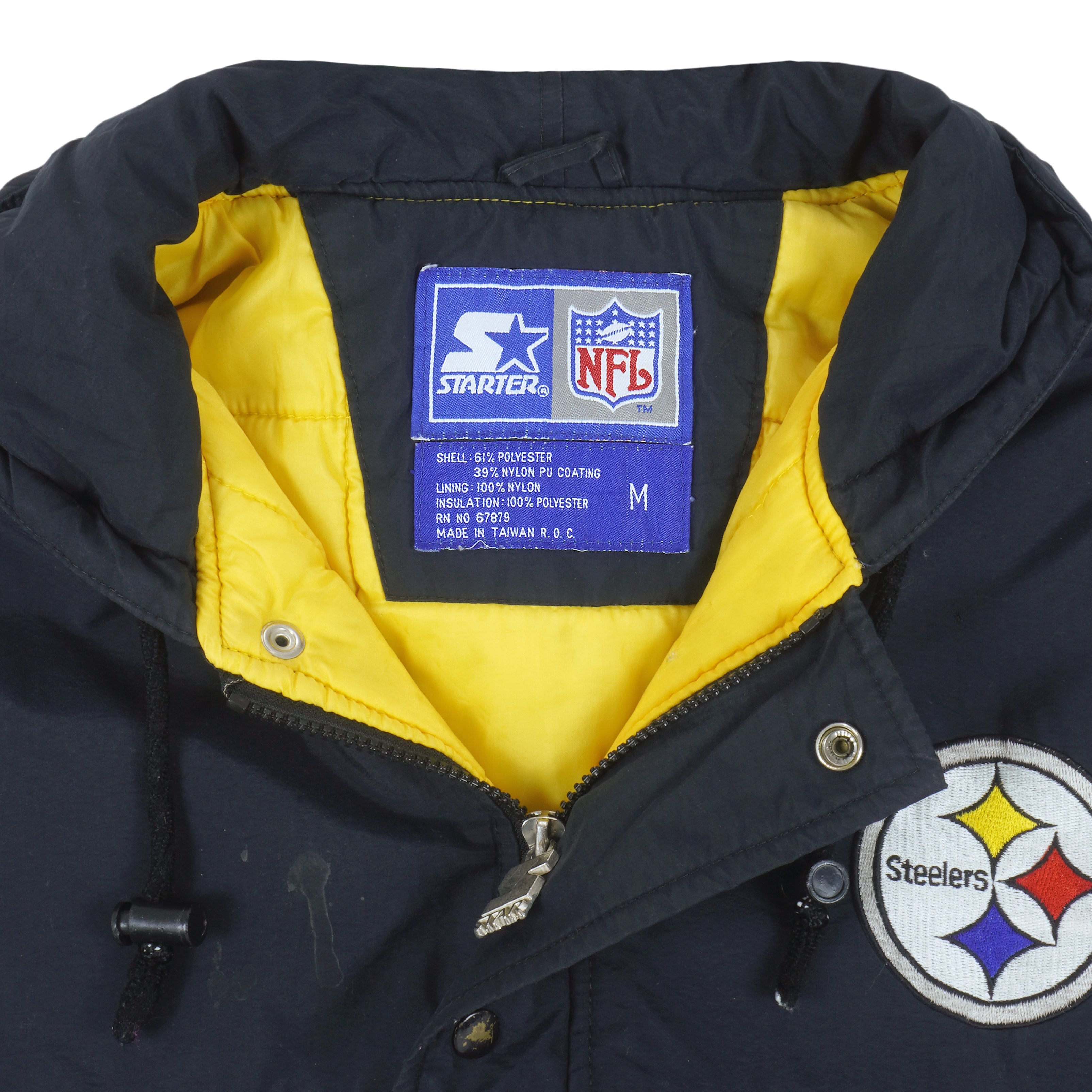 Vintage Genuine Stuff NFL Pittsburgh STEELERS Youth XL (18-20) Jacket Hooded