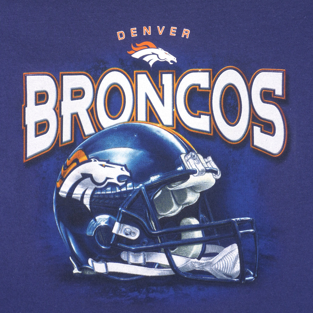 NFL - Denver Broncos Big Logo T-Shirt 1990s Large Vintage Retro Football